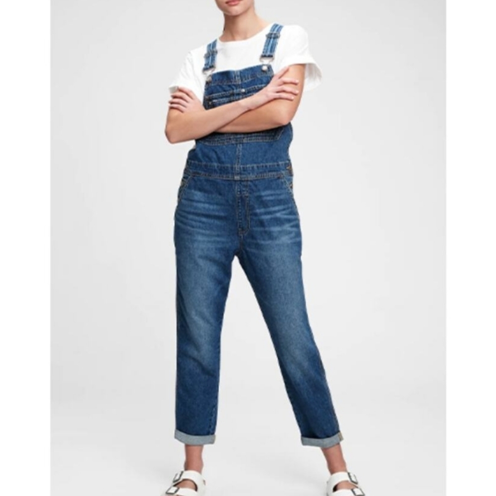 🦚 Gap Slouchy Overalls In Medium Indigo